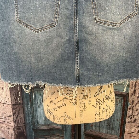 Wonder Nation raw hem denim mini skirt, size XL, good condition - Picture 8 of 12